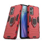 For OPPO Reno7 5G International Version Shockproof PC + TPU Protective Phone Case with Magnetic Ring Holder(Red)