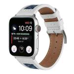 Canvas Leather Watch Band For Apple Watch Series 8&7 41mm / SE 2&6&SE&5&4 40mm / 3&2&1 38mm(1)