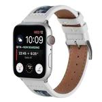 Canvas Leather Watch Band For Apple Watch Series 8&7 41mm / SE 2&6&SE&5&4 40mm / 3&2&1 38mm(5)