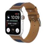 Canvas Leather Watch Band For Apple Watch Ultra 49mm / Series 8&7 45mm / SE 2&6&SE&5&4 44mm / 3&2&1 42mm(2)