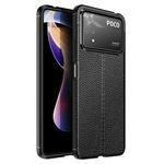 For Xiaomi Poco X4 Pro 5G Litchi Texture TPU Shockproof Phone Case(Black)