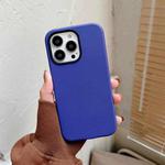 For iPhone 13 Solid Color Leather Phone Case(Sapphire Blue)