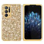 For OPPO Find N Glitter Powder Shockproof TPU Folding Phone Case(Gold)