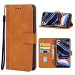 Leather Phone Case For OPPO Realme 7 Pro(Brown)
