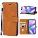 Leather Phone Case For OPPO Realme C12(Brown)