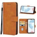 Leather Phone Case For OPPO Realme C21(Brown)