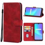 Leather Phone Case For OPPO Realme C25(Red)