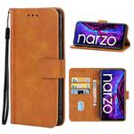 Leather Phone Case For OPPO Realme Narzo 30 Pro(Brown)