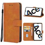 Leather Phone Case For OPPO Reno Ace(Brown)