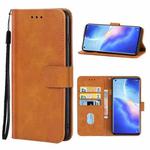 Leather Phone Case For OPPO Reno5 Pro 5G(Brown)