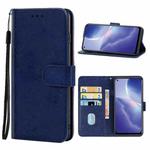 Leather Phone Case For OPPO Reno5 Z(Blue)