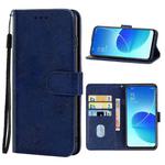 Leather Phone Case For OPPO Reno6 5G(Blue)