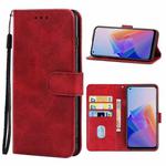 Leather Phone Case For OPPO Reno7 5G Foreign Version / Find X5 Lite(Red)