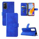 For Xiaomi Redmi Note 11 Pro 5G Foreign Version / Note 11 Pro+ 5G Skin Feel Magnetic Buckle Leather Phone Case(Blue)