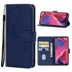 Leather Phone Case For OPPO A74 5G(Blue)