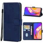 Leather Phone Case For OPPO F19 Pro+ 5G(Blue)