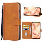 Leather Phone Case For OPPO Find X2 Pro(Brown)