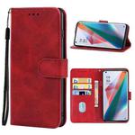 Leather Phone Case For OPPO Find X3(Red)