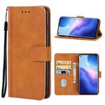 Leather Phone Case For OPPO Find X3 Neo(Brown)