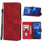 Leather Phone Case For OPPO K9s(Red)