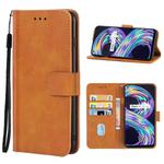 Leather Phone Case For OPPO Realme 8(Brown)