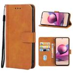 Leather Phone Case For Xiaomi Mi 10S(Brown)