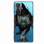 For Xiaomi Redmi K50 Gaming Painted Transparent Shockproof TPU Phone Case(Mutant Wolf)
