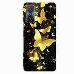 For Xiaomi Redmi K50 Gaming Painted Transparent Shockproof TPU Phone Case(Gold Butterfly)