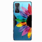 For Xiaomi Redmi K50 Gaming Painted Transparent Shockproof TPU Phone Case(Sun Flower)