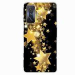 For Xiaomi Redmi K50 Gaming Painted Transparent Shockproof TPU Phone Case(Gold Star)