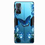 For Xiaomi Redmi K50 Gaming Painted Transparent Shockproof TPU Phone Case(Dream Butterfly)
