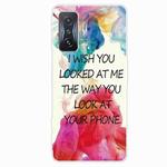 For Xiaomi Redmi K50 Gaming Tempered Glass + TPU Border Phone Case(Watercolor)