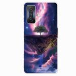 For Xiaomi Redmi K50 Gaming Tempered Glass + TPU Border Phone Case(Tree)