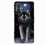 For Xiaomi Redmi K50 Gaming Tempered Glass + TPU Border Phone Case(Wolf)