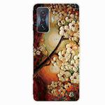 For Xiaomi Redmi K50 Gaming Shockproof Painted Transparent TPU Phone Case(Oil Painting Magnolia)