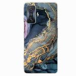 For Xiaomi Redmi K50 Gaming Abstract Marble Pattern TPU Phone Case(Gold)