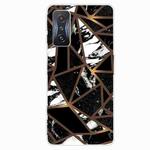 For Xiaomi Redmi K50 Gaming Abstract Marble Pattern TPU Phone Case(Rhombus Black)