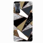 For Xiaomi Redmi K50 Gaming Abstract Marble Pattern TPU Phone Case(Rhombus Gold)