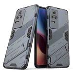 For Xiaomi Redmi K50 Pro Punk Armor 2 in 1 PC + TPU Shockproof Phone Case with Holder(Grey)