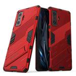 For Xiaomi Redmi K50 Gaming Punk Armor 2 in 1 PC + TPU Shockproof Phone Case with Holder(Red)