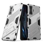For Xiaomi Redmi K50 Gaming Punk Armor 2 in 1 PC + TPU Shockproof Phone Case with Holder(White)