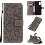 For Galaxy A71 Sun Print Horizontal Flip Protective Case with Holder & Card Slots & Wallet(Gray)