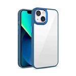 3 in 1 Electroplated Acrylic Phone Case For iPhone 13(Royal Blue)