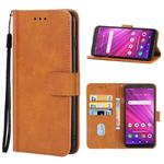 For Alcatel Axel (5004R) / Lumos (DALN5023) Leather Phone Case(Brown)