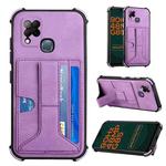 For Infinix Hot 10T / Hot 10S Dream Holder Card Bag Shockproof Phone Case(Purple)