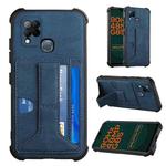 For Infinix Hot 10T / Hot 10S Dream Holder Card Bag Shockproof Phone Case(Blue)