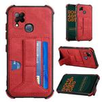 For Infinix Hot 10T / Hot 10S Dream Holder Card Bag Shockproof Phone Case(Red)