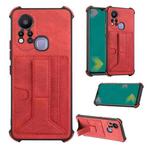 For Infinix Hot 11S Dream Holder Card Bag Shockproof Phone Case(Red)