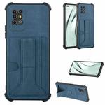 For Infinix Note 8 X692 Dream Holder Card Bag Shockproof Phone Case(Blue)