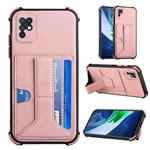 For Infinix Note 10 Dream Holder Card Bag Shockproof Phone Case(Rose Gold)